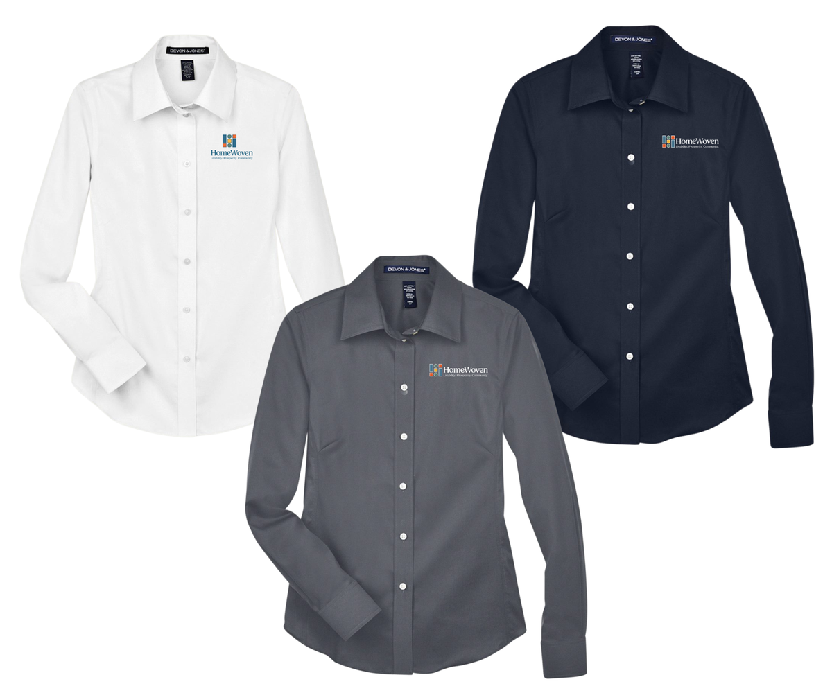 HomeWoven | Women's Devon Jones Stretch-Twill Button-up | Long Sleeve