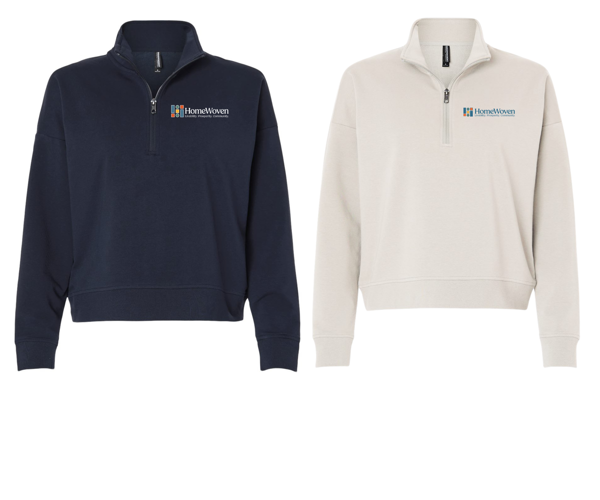 HomeWoven | Women's Independent Trading Co. Medium Weight Quarter Zip